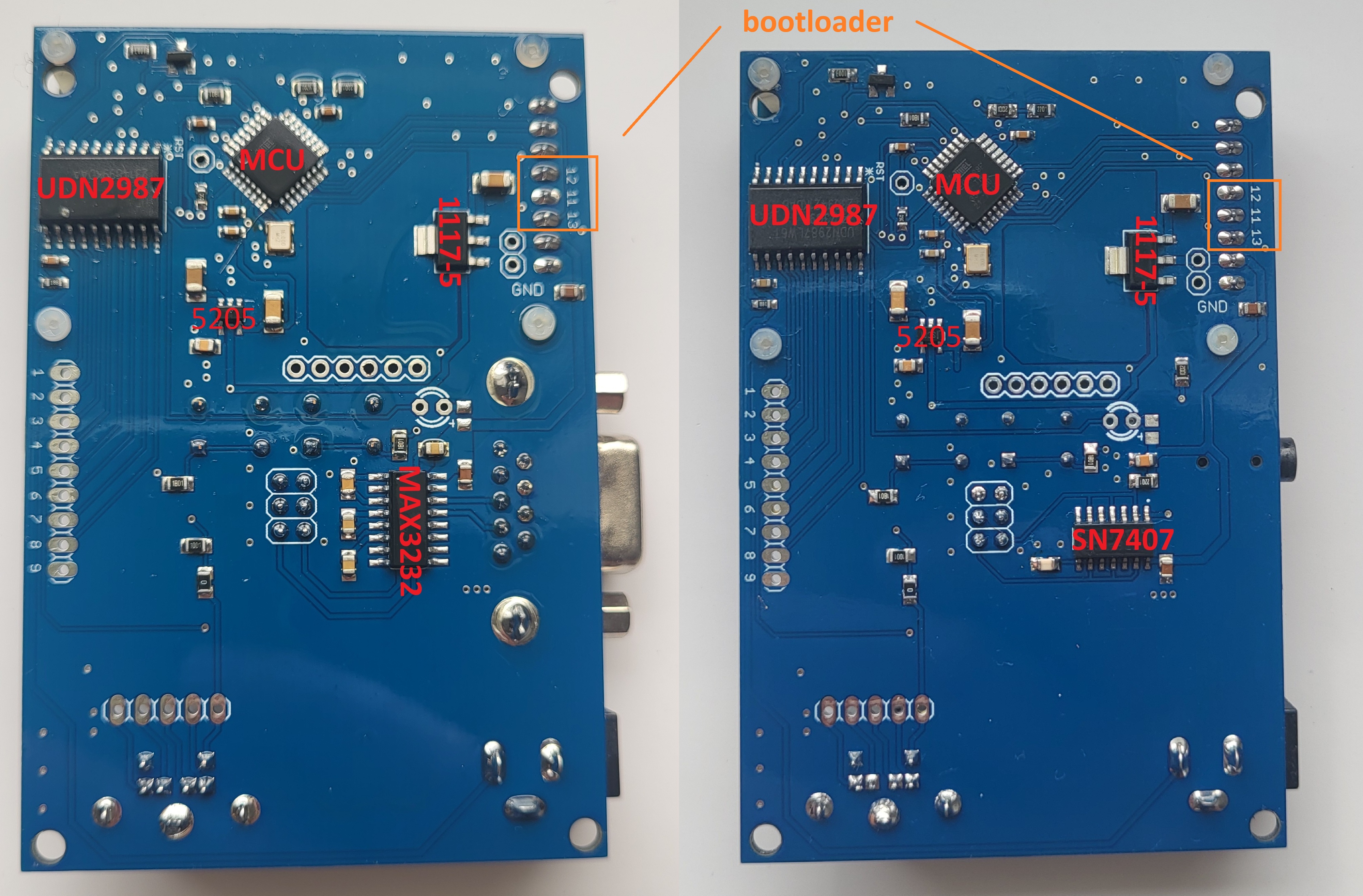 Assembled Band Decoder PCB, back side