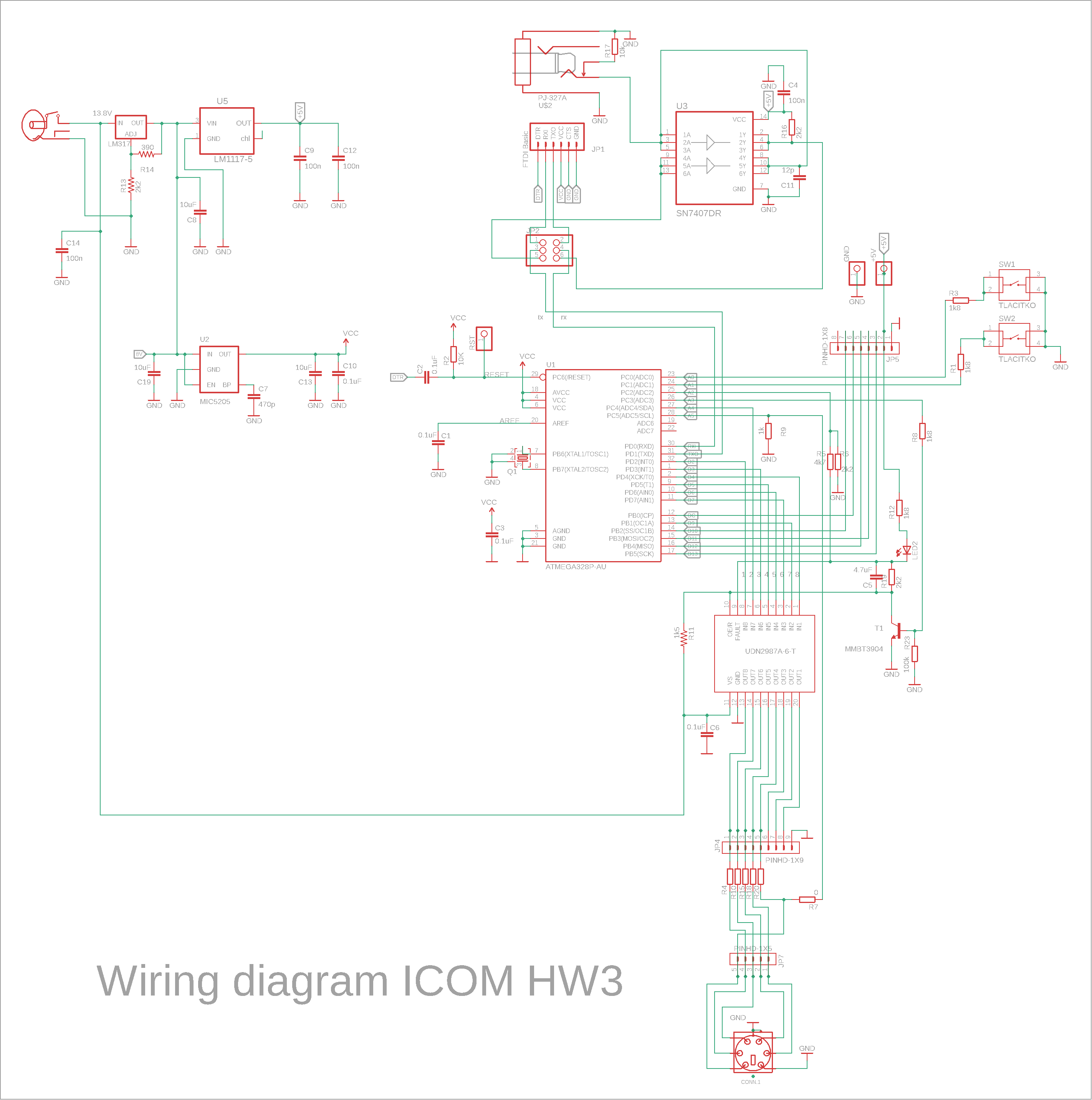 Band Decoder schematic — Icom version